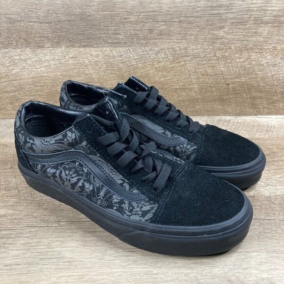 VANS Old Skool Skull Tapestry Raven Black SUPER RARE! Mens 5 Womens 6.5 NEW - Picture 1 of 10